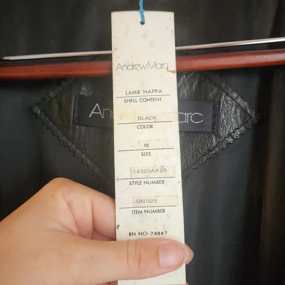Andrew Marc Leather Heavy Full Length Trench Coat Men Size M - Picture 6 of 12